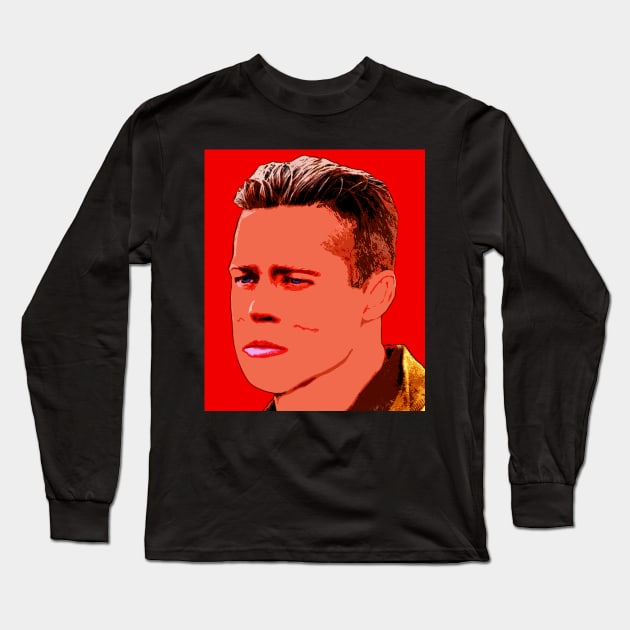 brad pitt Long Sleeve T-Shirt by oryan80